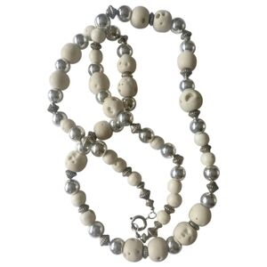 Vintage genuine white corals necklace